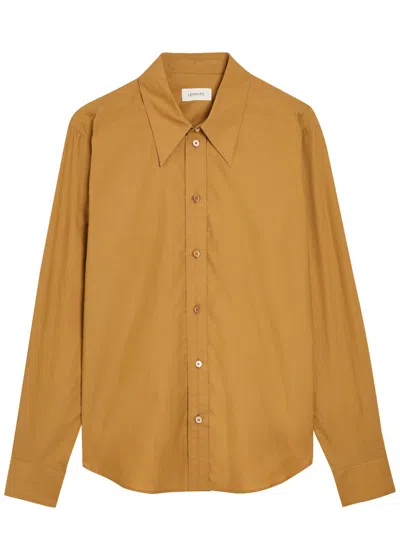 Lemaire Cotton And Silk-blend Shirt In Brown