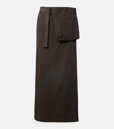Lemaire Cotton Belted Midi Skirt