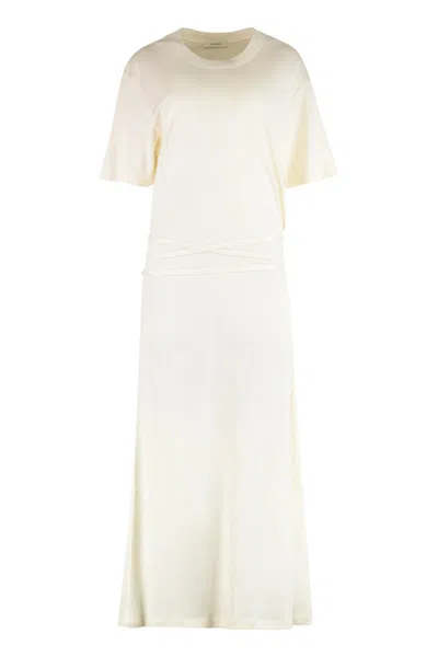 Lemaire Cotton Blend Dress In White