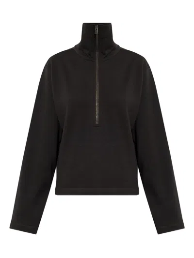 LEMAIRE LEMAIRE COTTON BLEND HALF-ZIP SWEATER