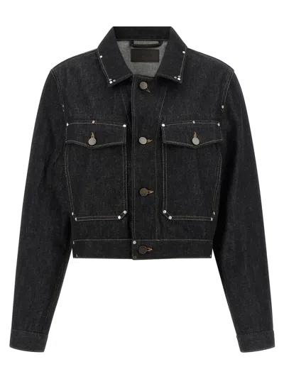 Lemaire Cotton Blue Women's Jacket In Black