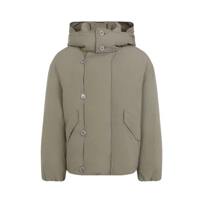Lemaire Cotton Canvas Down Comforter In Khaki