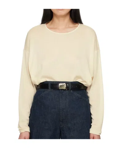 Lemaire Cotton Cashmere Long-sleeve Jumper In White