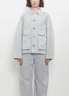 Lemaire Oversized Denim Jacket In Snowy Blue Grey