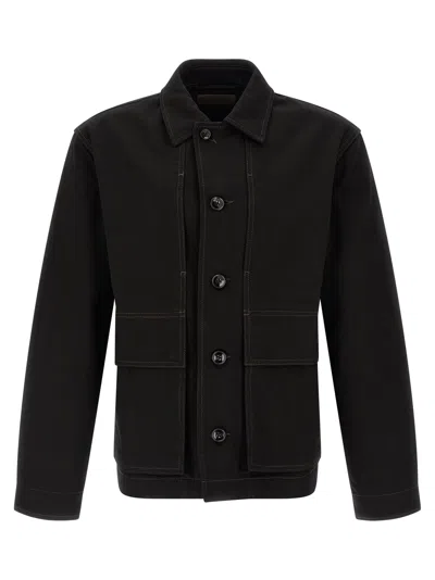 Lemaire Cotton Denim Jacket In Pink