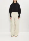 Lemaire Cotton Denim Large Pants In White