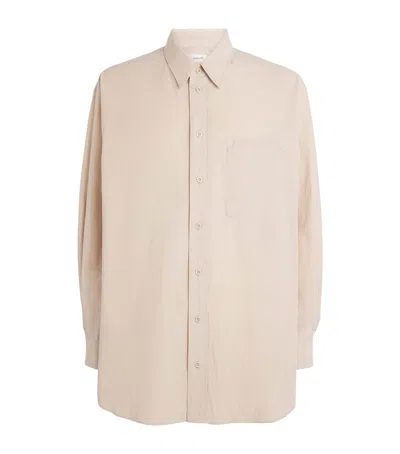 Lemaire Cotton Double-pocket Shirt In Neutral