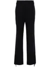 Lemaire Cotton Twill Drawstring Trousers With Dart Detailing In Black