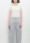 Lemaire Cotton Fitted T-shirt In Chalk