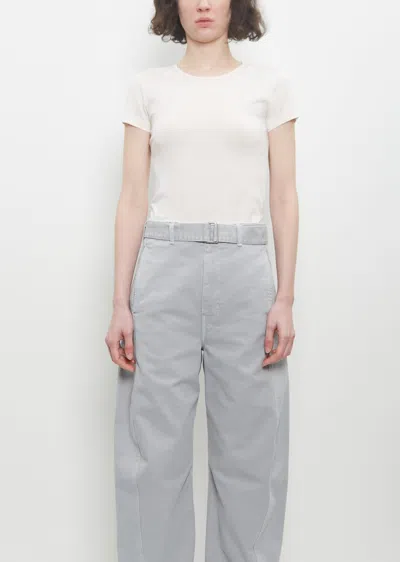 Lemaire Cotton Fitted T-shirt In Chalk