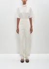 Lemaire Cotton Five Pocket Twisted Pants In Creamy White