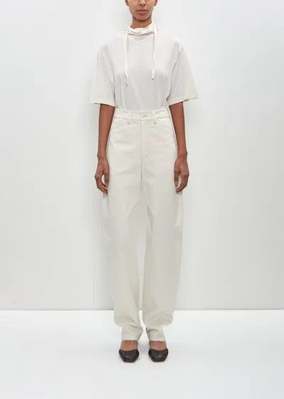 Lemaire Cotton Five Pocket Twisted Pants In Ivory
