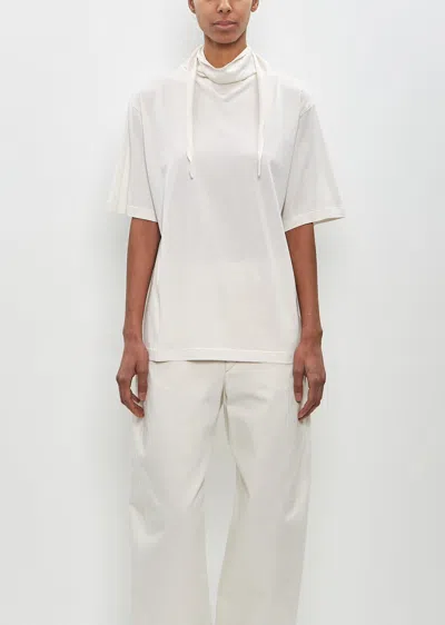 Lemaire Cotton Foulard T-shirt In Chalk