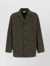 Lemaire Cotton Jacket With Front Pockets And Long Sleeves In Gray