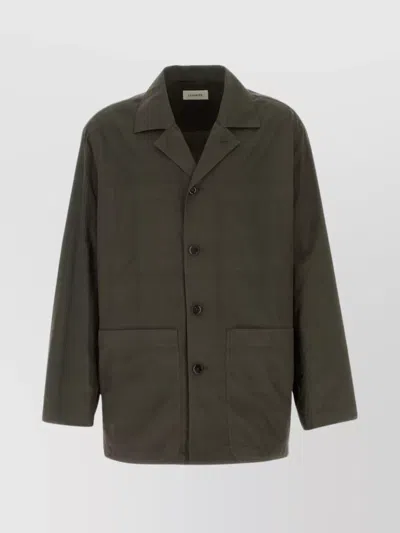 LEMAIRE COTTON JACKET WITH FRONT POCKETS AND LONG SLEEVES