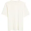 Lemaire Rib Minimalist Classic Crew Neck Cotton T-shirt In White