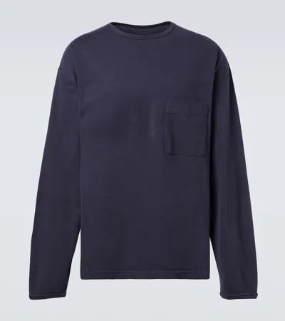 Lemaire Cotton Jersey T-shirt In Blue