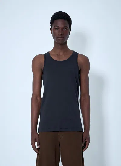 Lemaire Cotton Jersey Tank Top In Black