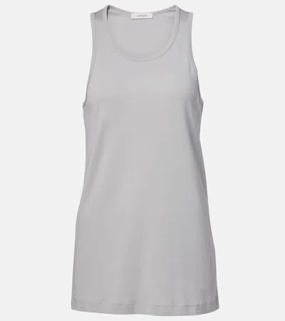 Lemaire Cotton Jersey Tank Top In Grey