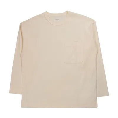 Lemaire Cotton Long Sleeve In White In Bianco