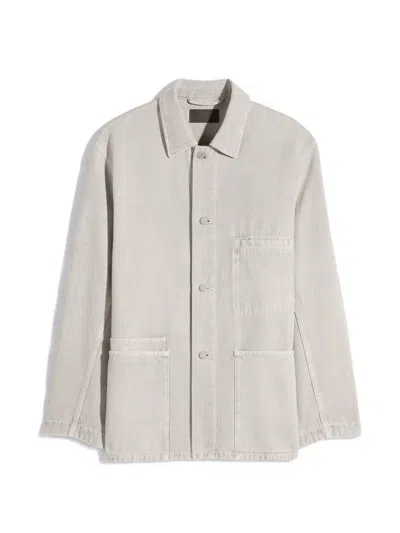 Lemaire Cotton Overshirt In Neutral