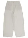 Lemaire Beige Cotton Trousers In White