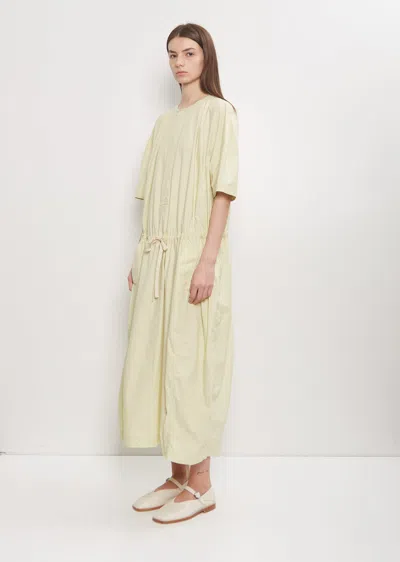 Lemaire Cotton Parachute Dress In Dusty Yellow
