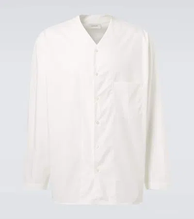Lemaire White Poplin V-neck Shirt
