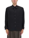 Lemaire Cotton Silk Shirt In Black