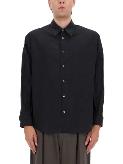 Lemaire Cotton Regular Shirt In Black