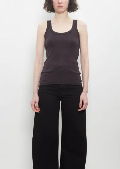 Lemaire Cotton Rib Tank Top In Squid Ink