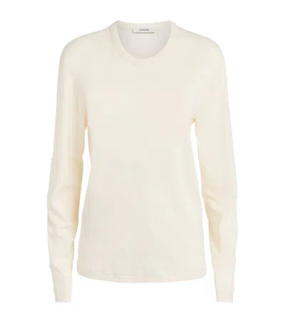 Lemaire Cotton Ribbed Long-sleeve T-shirt In Neutral