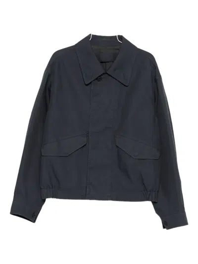 Lemaire Cotton Shirt Jacket In Black