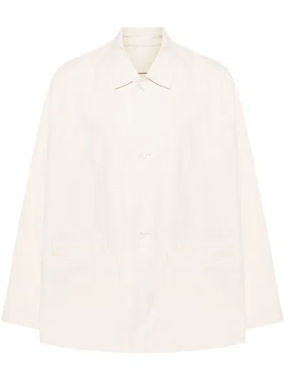 Lemaire Cotton Shirt Jacket In Neutral