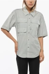 Lemaire Cotton Shirt With Utility Pockets In Neutral