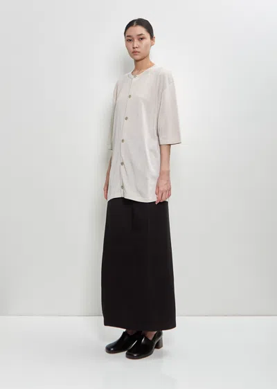 Lemaire Cotton Short Sleeve Overshirt In White
