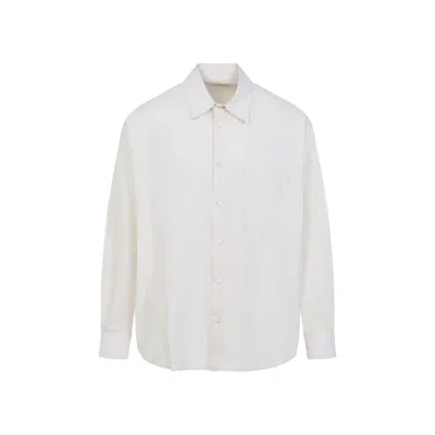 LEMAIRE LEMAIRE COTTON-SILK BLEND SHIRT WITH CLASSIC COLLAR