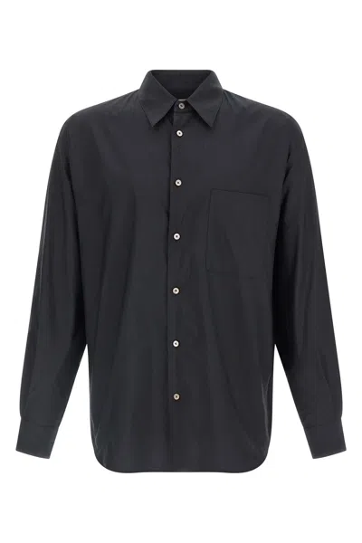 Lemaire Cotton Silk Shirt In Black