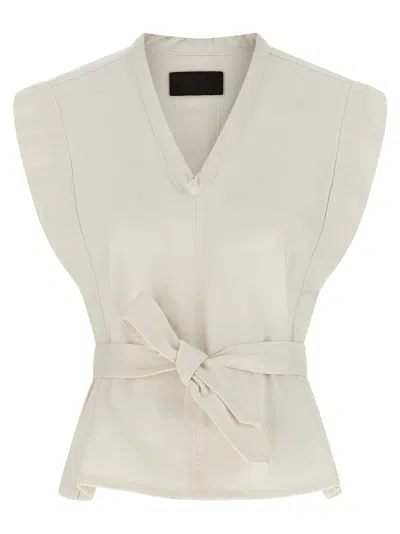 Lemaire Cotton Sleeveless Women's Jacket In Neutral