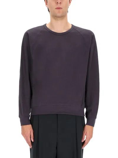Lemaire Cotton Sweatshirt In Gray