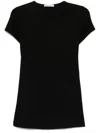 Lemaire Black Tops - T-shirts & Jerseys Women In Black