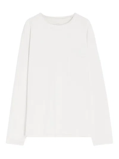 Lemaire White Cotton Long-sleeve T-shirt With Minimalist Design