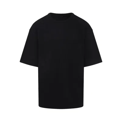 Lemaire Boxy Short Sleeves T-shirt Men In Black