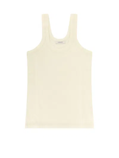 Lemaire Cotton Tank Top In Ivory
