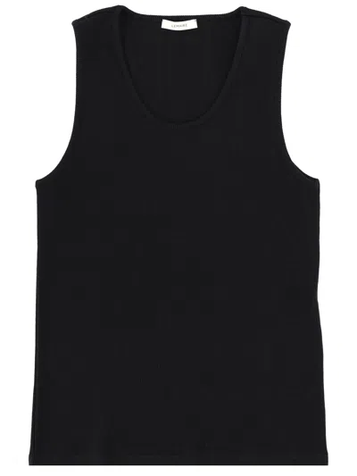 Lemaire Tank Top In Cotone In Black
