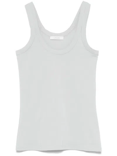 Lemaire Gray Rib Tank Top In Bk942 Blue Grey