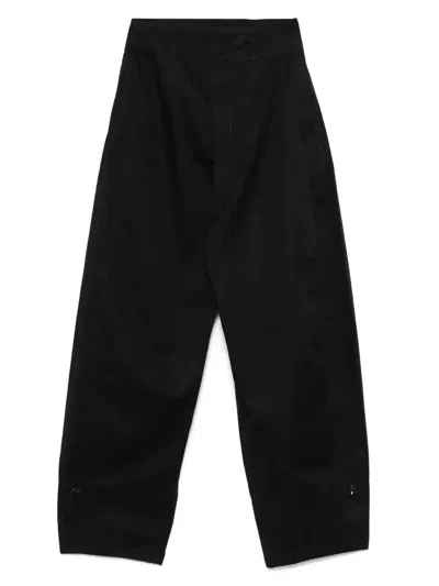 Lemaire Cotton Trousers In Black