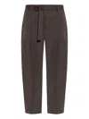 Lemaire Brown Curved Volume Trousers In Brown
