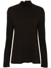 Lemaire Cotton Turtle-neck Sweater In Black