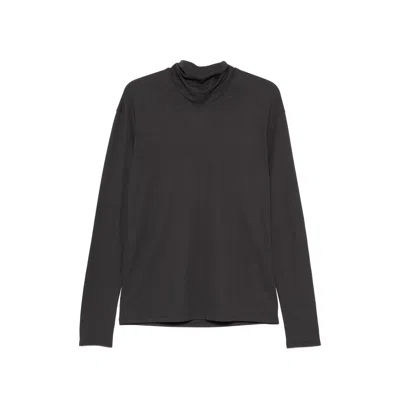 Lemaire Cotton Turtleneck T-shirt In Gray